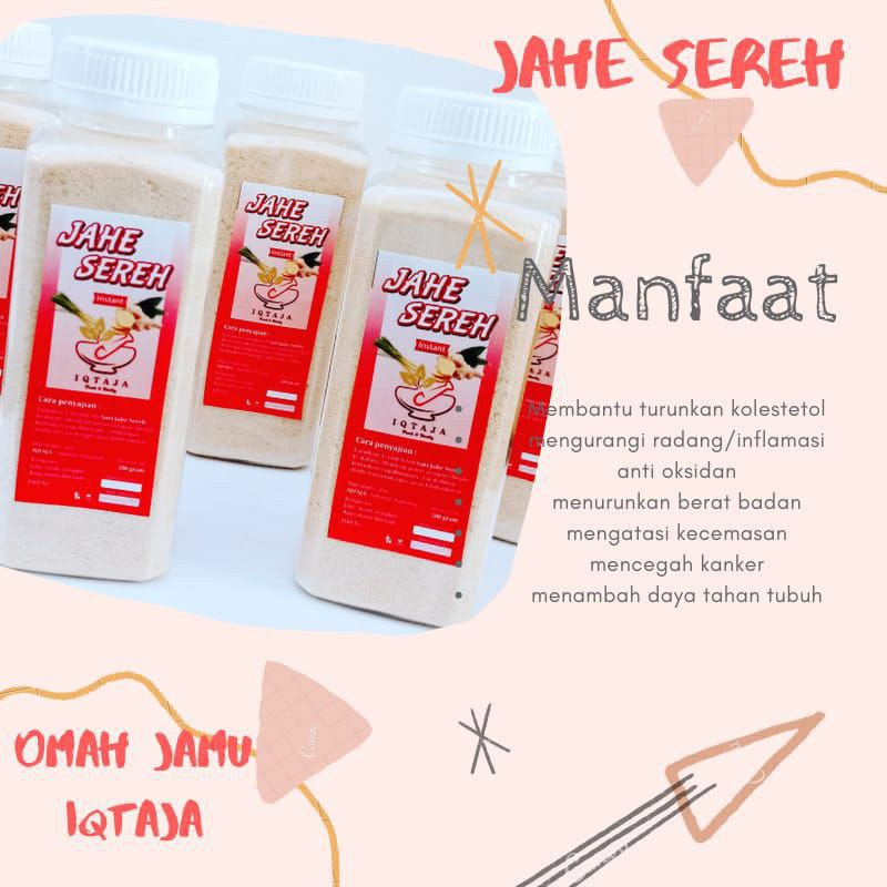 

Bubuk minuman Jahe Sereh Minuman Herbal Jamu Rempah Kombinasi Jahe dan Sereh / Antioksidan