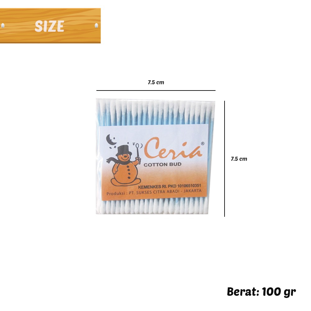 Cotton Bud Ceria dewasa dan bayi isi 6+6