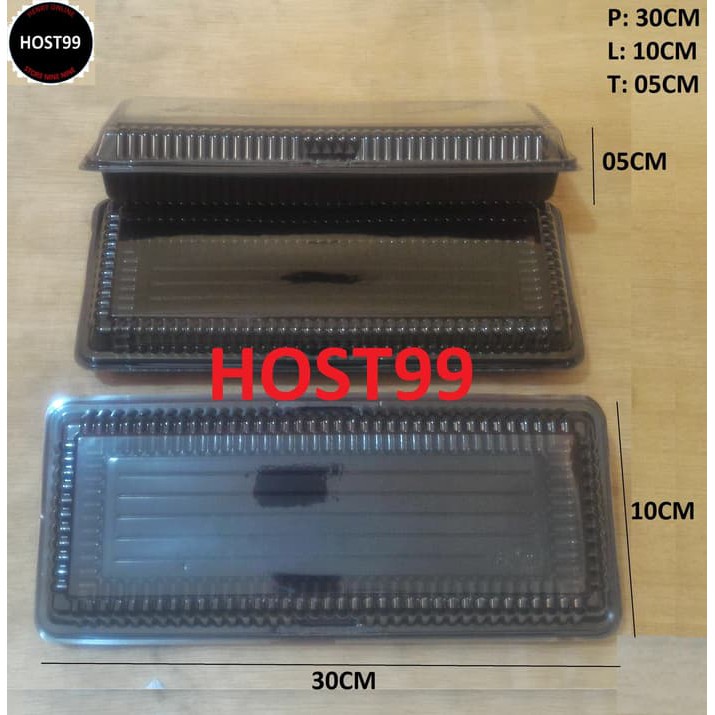 Box Kotak Mika Brownies Nasi Kue Sushi Coklat Uk.Large