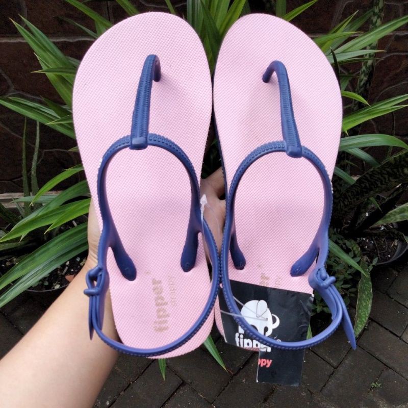 Fipper Strappy Pink Soft Blue