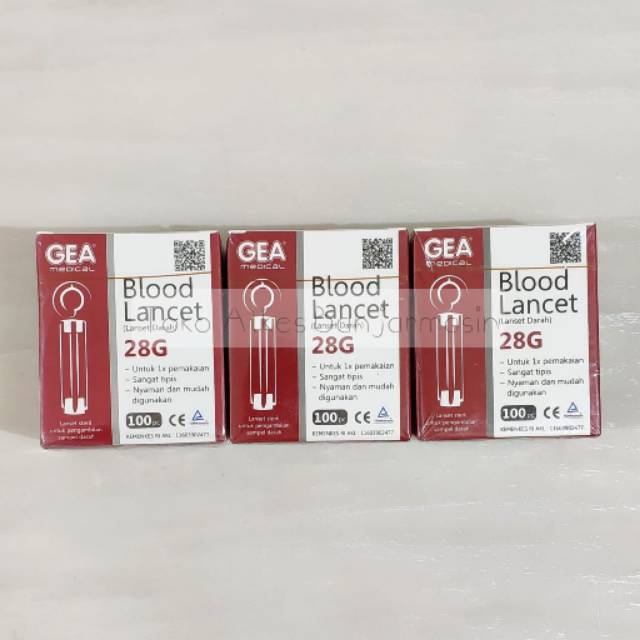 Blood Lancet OneMed 28G / Jarum Lancet OneMed isi 100