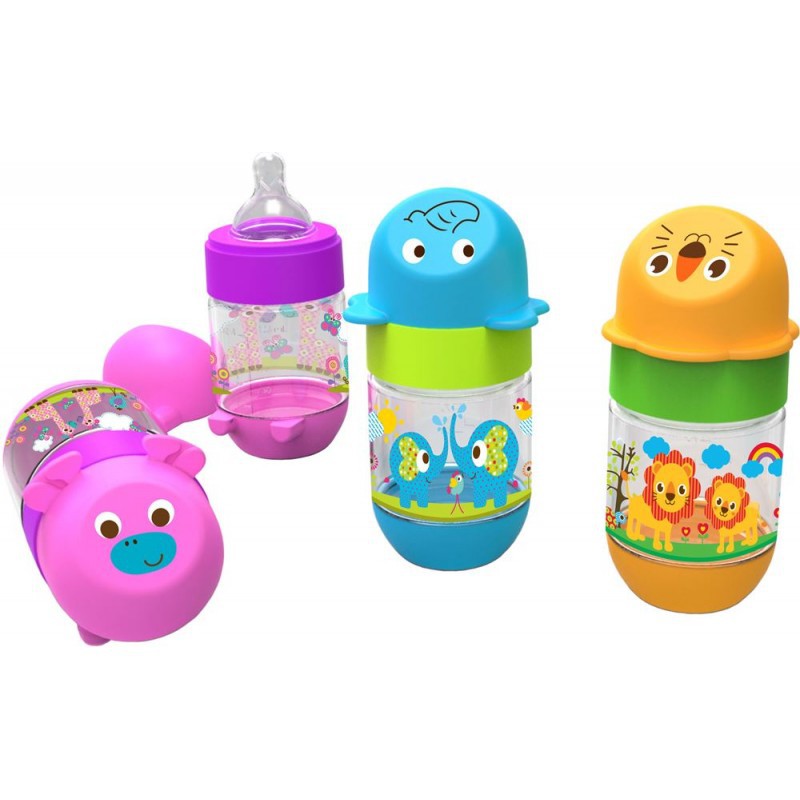 Baby Safe Botol Susu Bayi Karakter Boneka Lucu Feeding Bottle BPA Free Nipple AP001/2/3/4