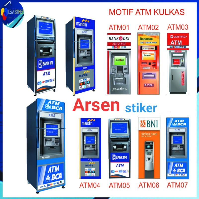 STIKER KULKAS 2 PINTU MOTIF ATM