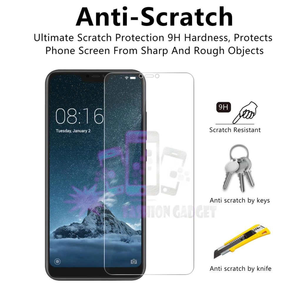 Tempered Glass Xiaomi Pocophone F1 Anti Gores Kaca Screen Protector Guard Poco F1 Pelindung Layar