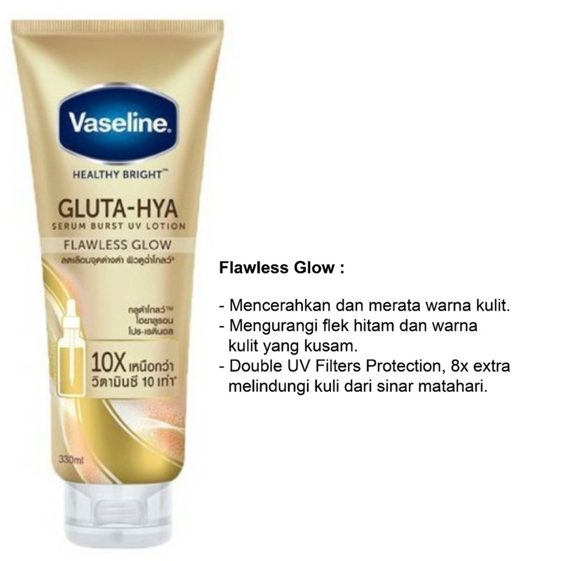 VASELINE GLUTA HYA SERUM body lotion 300ml ORIGINAL THAILAND