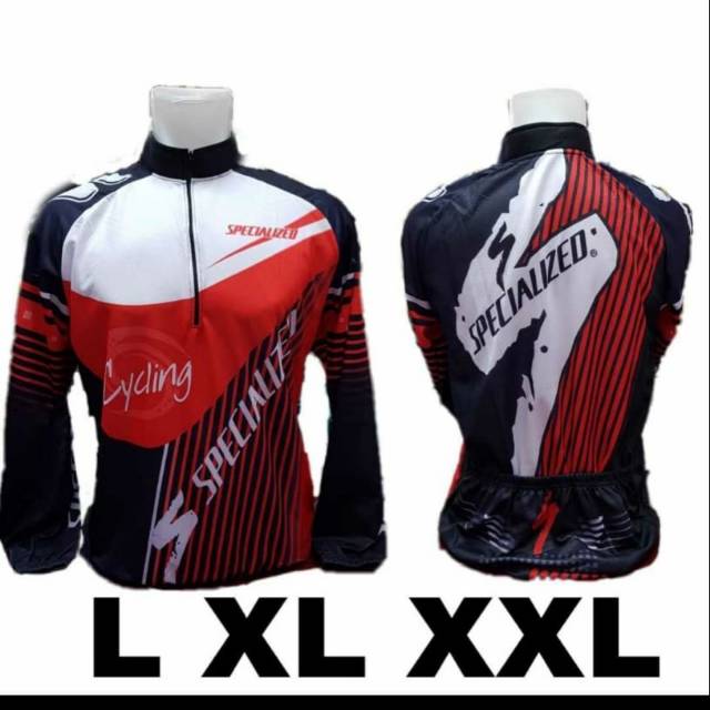 JERSEY SEPEDA GOWES BAJU SEPEDA PANJANG MERAH PUTIH TERBARU