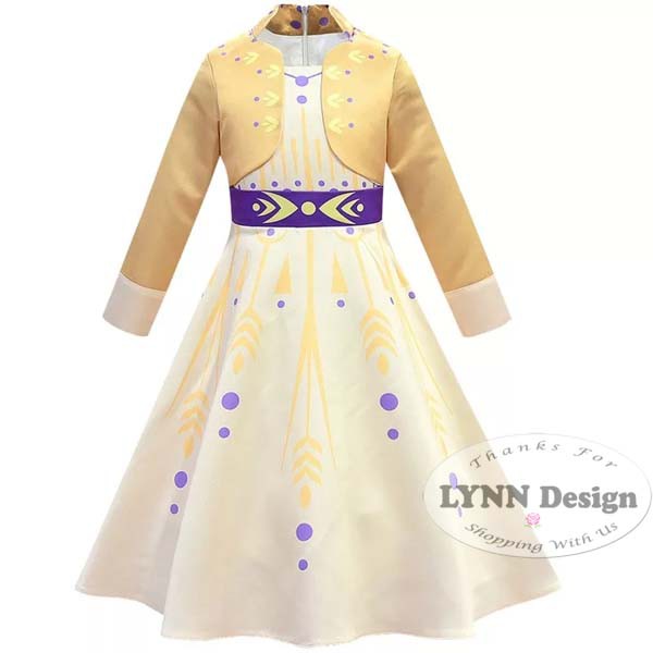 Baju Dress Kostum Princess Frozen 2 Anna Elsa Anak_Cerianti