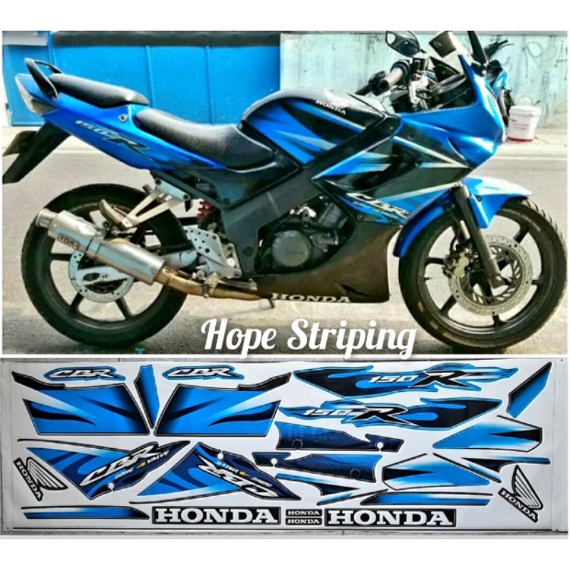 Striping Honda Cbr Old 150 th 2007 Biru