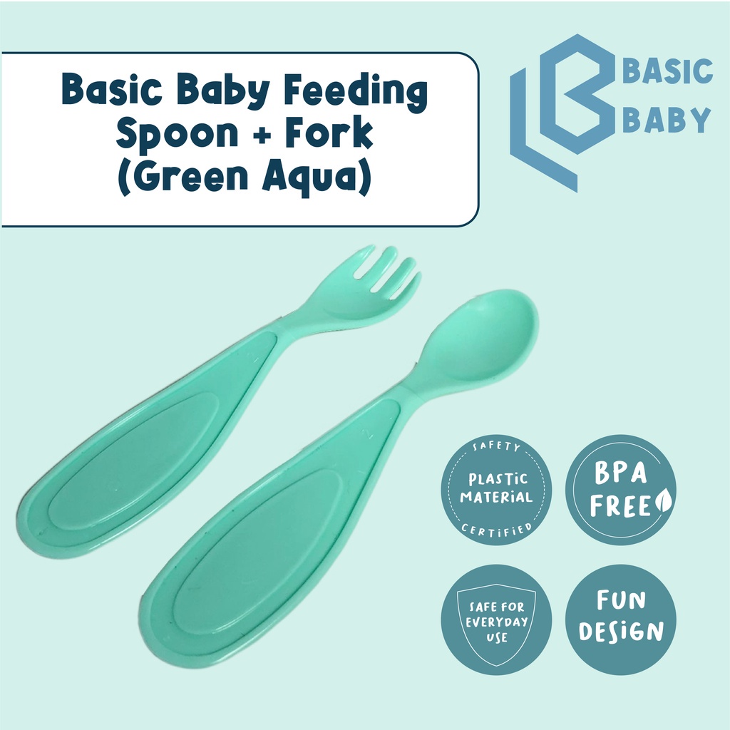 BASIC BABY FEEDING SPOON AND FORK