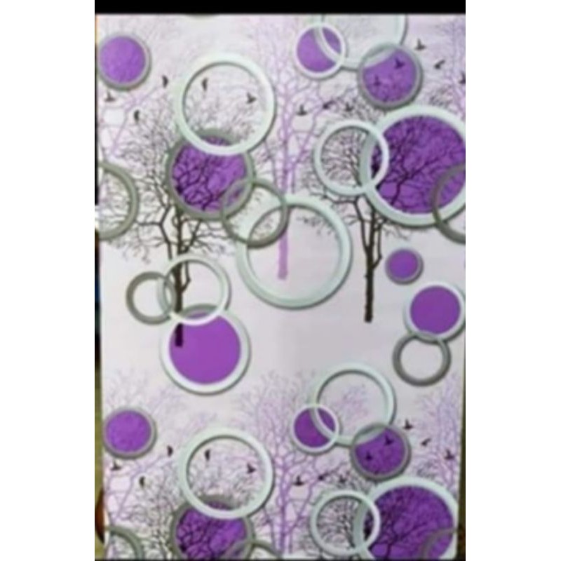 Wallsticker/wallpaper sticker/wallpaper/wallsticker murah/sticker 3D/wall sticker 3D/sticker dinding-3D bulat ungu