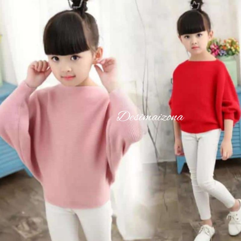 SWITER BATWING PREMIUM ANAK//Matt:RAJUT PREMIUM