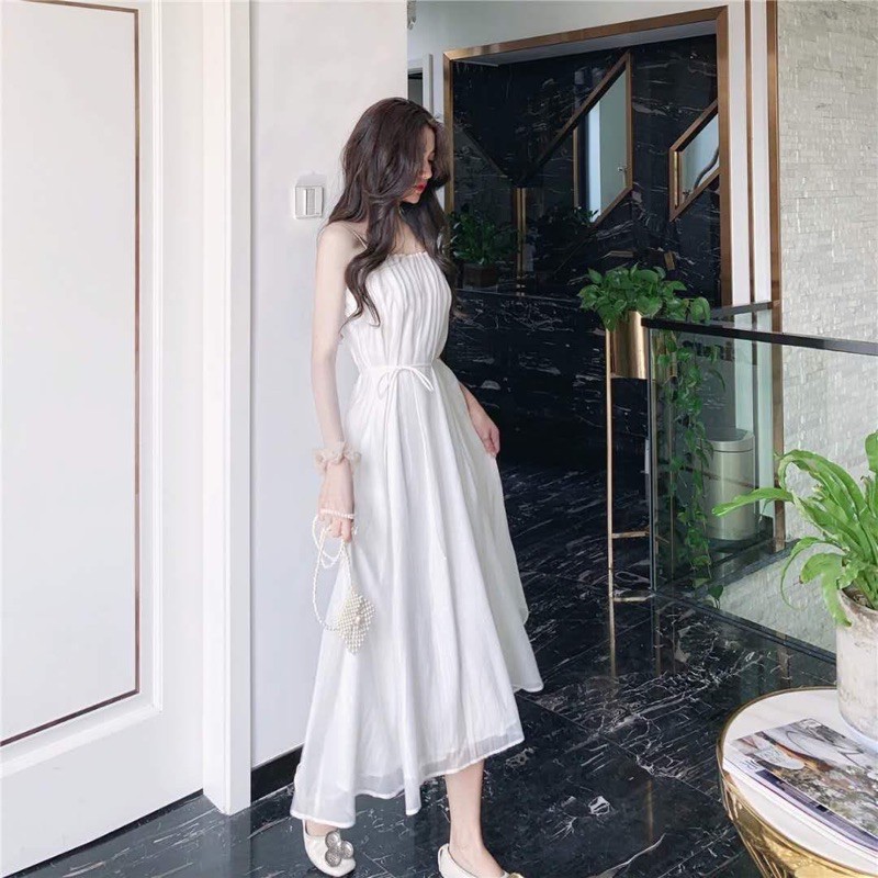 Lovely Glittery Maxi Dress in White / Dress Pantai / Baju Pantai
