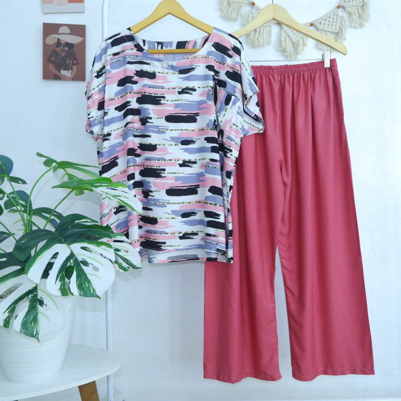 BABYDOLL JUMBO RAYON FIT TO XXXL LD 130 (CELANA PANJANG) SERI 1 LD125 LD130-PJXL 7