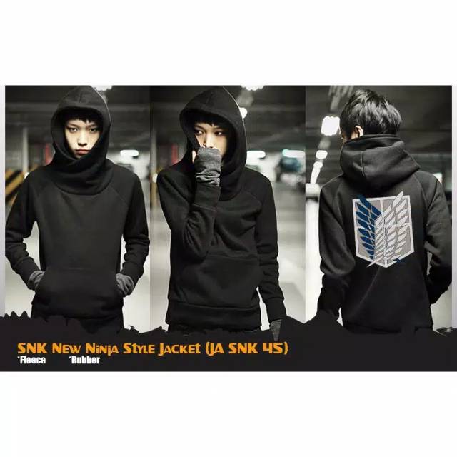 Jaket anime eren jeager AOT ninja sweater harajuku attack on titan SNK finger