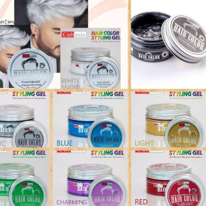 ➤ Pomade Warna Cultusia Hair Color Temporary 80ml HITAM / PUTIH ⅍