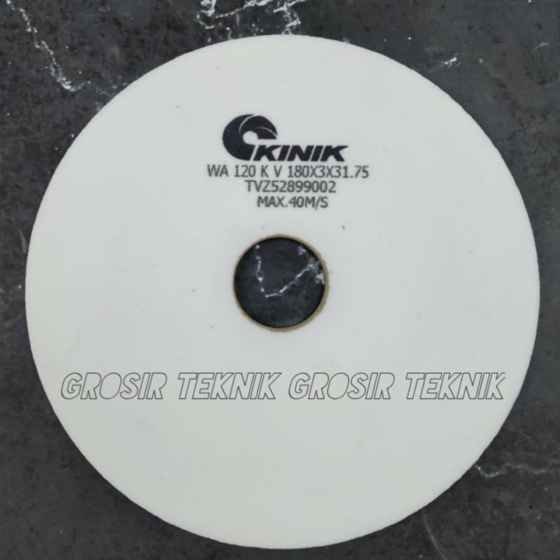 Batu Gerinda Duduk 7 inch Kinik 180 x 3 x 31.75 WA 120 Grit Mata Gurinda 7" Grinding