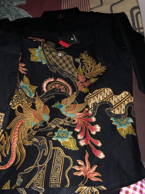 Kemeja Batik Pria Slim Fit Hem Batik Pria Slim Fit Original Katun Luigibatani Lbl672