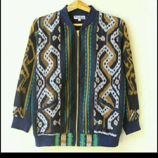 Jaket tenun motif asmat original premium