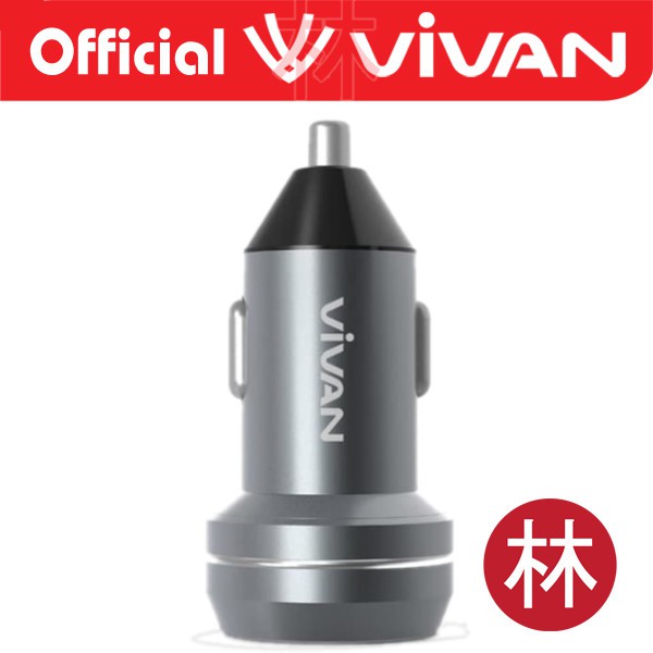 Vivan CT01 Type-C Car Charger 2.4A - Grey