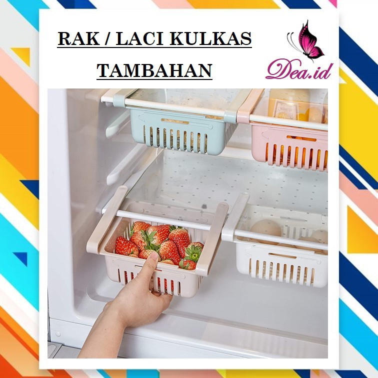 [DEASHOP]  RAK LACI KULKAS MINI TAMBAHAN - KERANJANG KULKAS ORGANIZER - KERANJANG PENYIMPAN MAKANAN