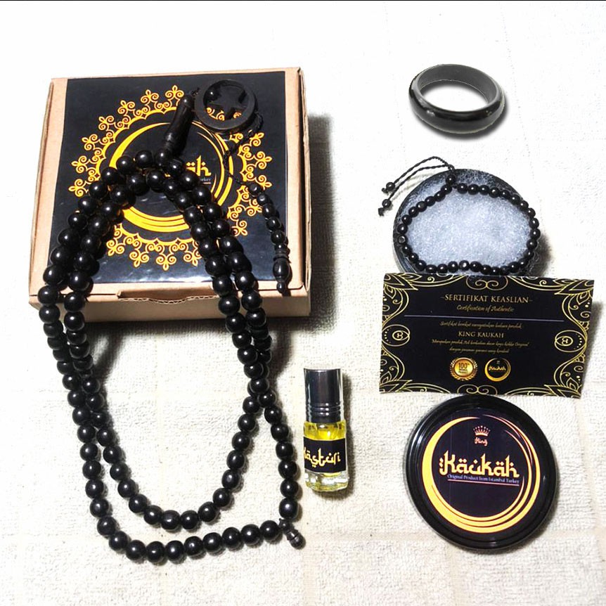 Tasbih Kokka BERSERTIFIKAT Bulat Bulan Bintang 99 Uk 8mm Kaukah Koka Kaoka [Bonus Parfum&amp;Gelang]