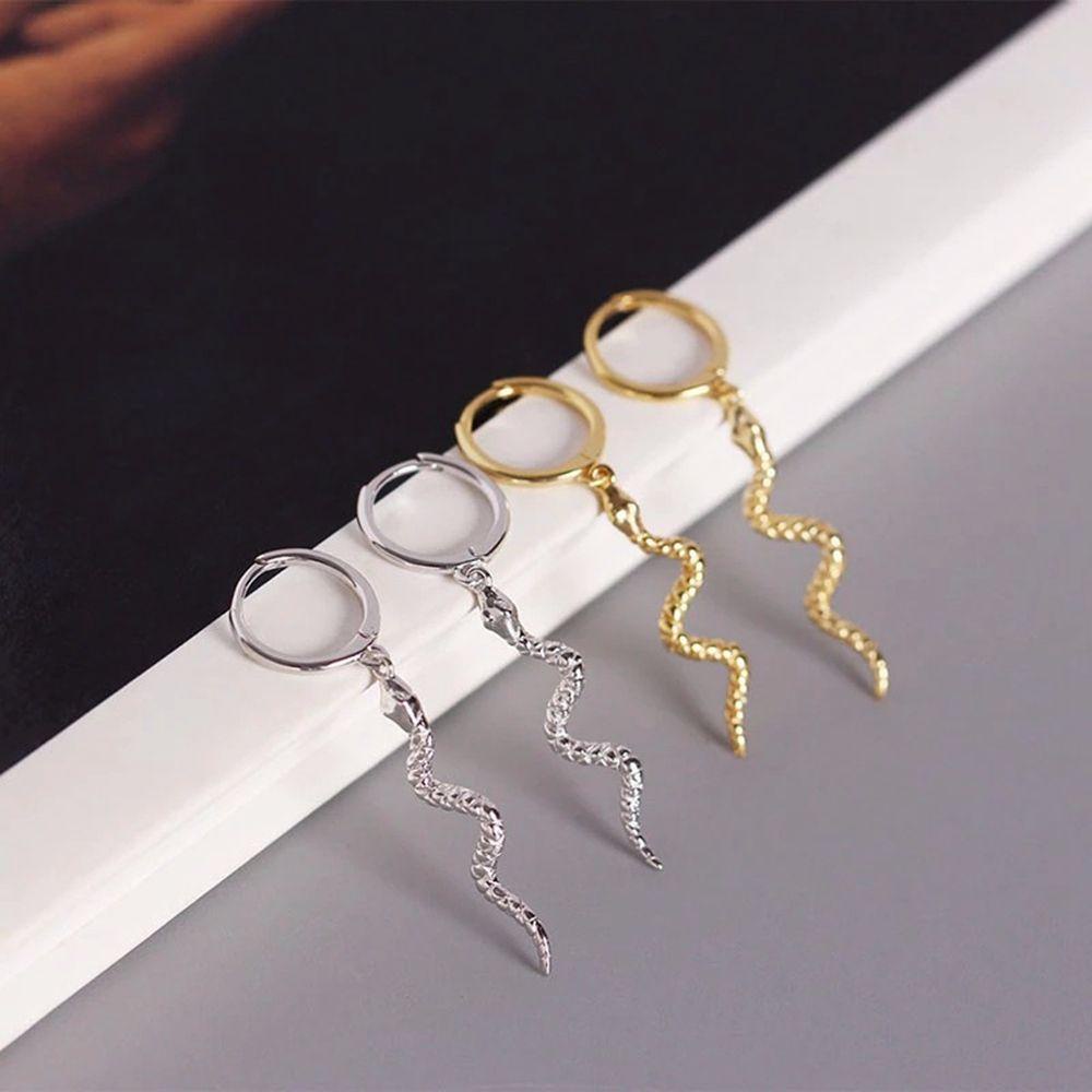 [Elegan] Ular Berbentuk Anting Elegan Indah Wanita Punk Hewan Fashion Perhiasan Perempuan Telinga Studs