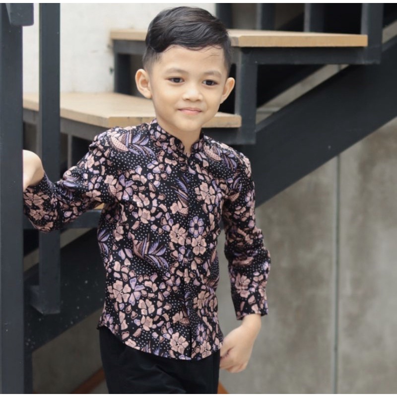 BatikBule Kemeja batik anak slimfit lengan panjang super promo