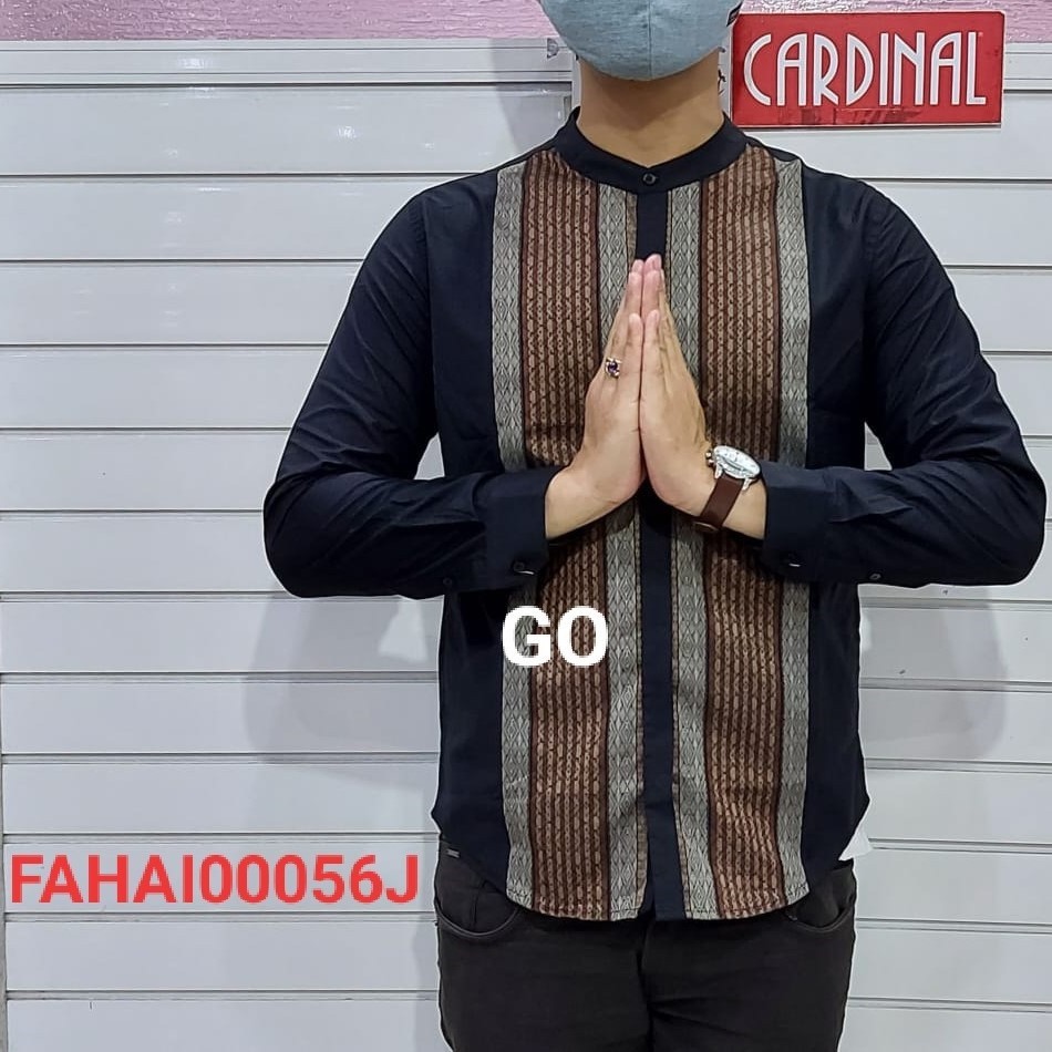 gos CARDINAL KEMEJA KOKO/TAQWA FORMAL Baju Muslim Pakaian Pria Slimfit Muslim Lengan Panjang Bagus