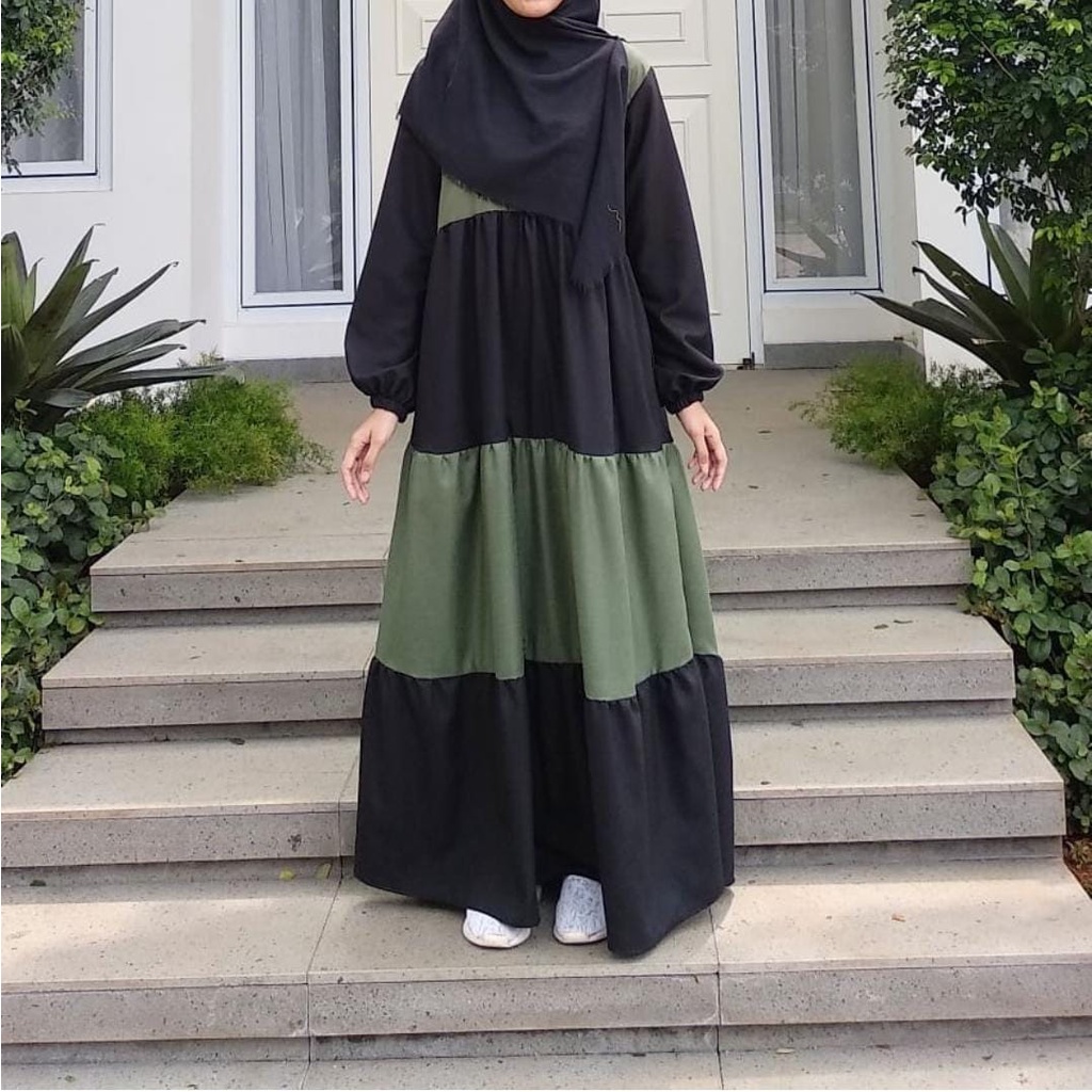 GF  ~ EMILIA MAXI baju muslim wanita ABAYA KEKINIAN GAMIS JUMBO