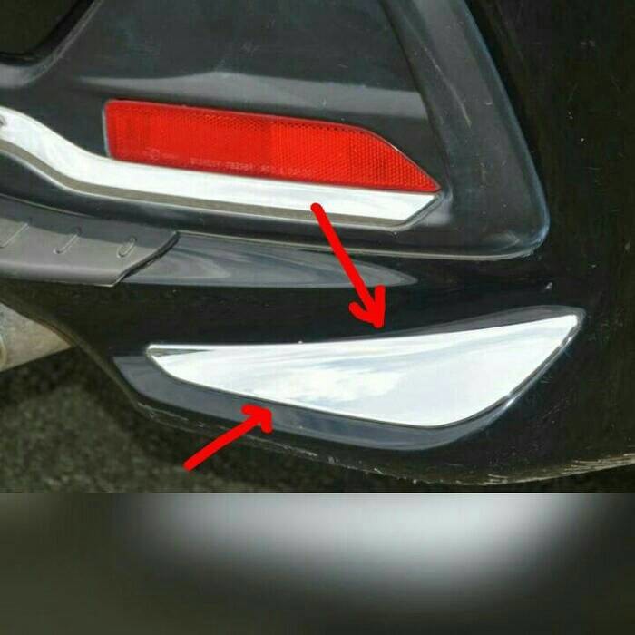 list bumper belakang mobilio rs chrome
