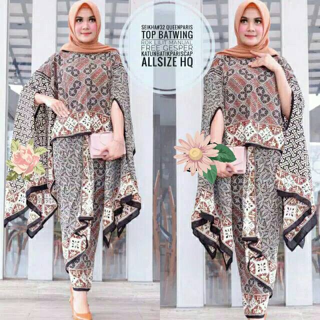 Batik Batwing Set Seikha #32 Queen Paris