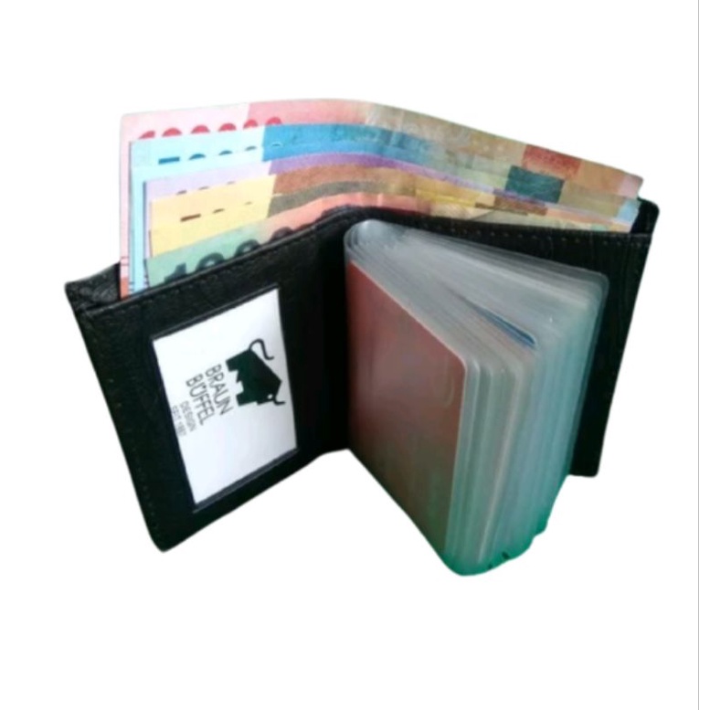 Dompet Kartu 26 in 1 Card Holder + slot uang kulit sintetis karet pengaman SUPER ELEGAN MEWAH