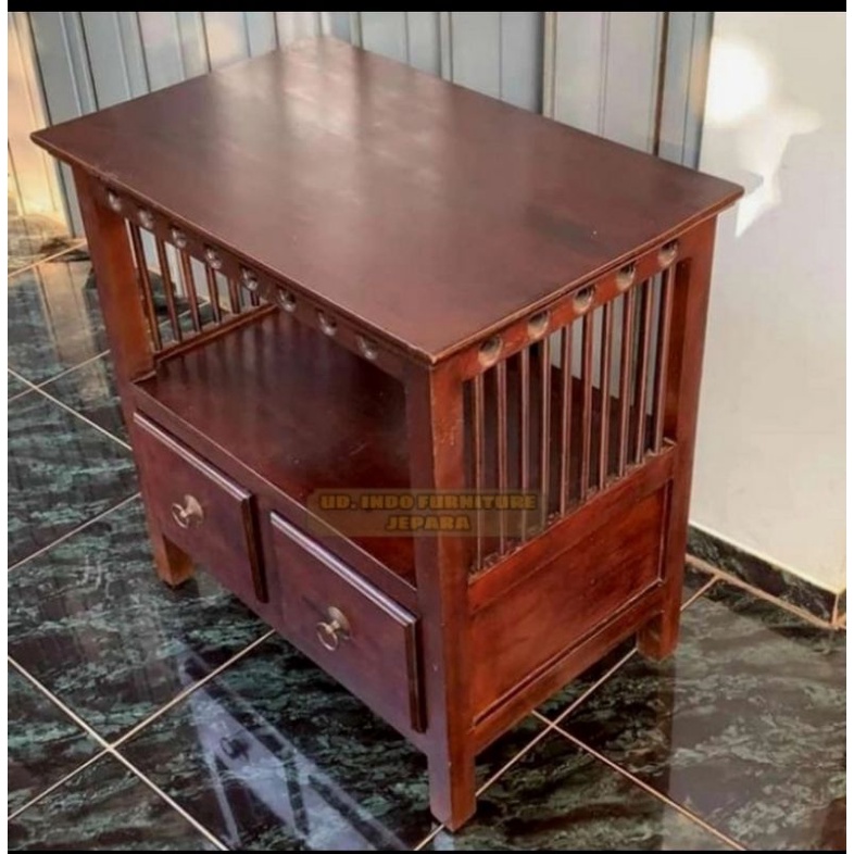 meja hias kecil bufet meja Tv laci kayu jati Jepara