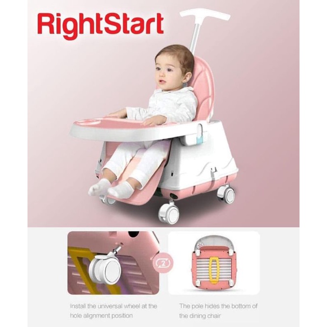 Kursi Makan Anak Bayi Right Start 4 in 1 High Chair Baby Booster HC 2372 / Deluxe 2375 / Lets Go 2379 / Candy Series 2380 / Trike 2385 / Lets Travel 2386