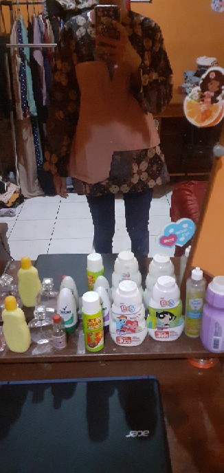 Tey-17 Batik Wanita Asj Sa Hrb026 Kenongo Kemeja Tosca Pendek