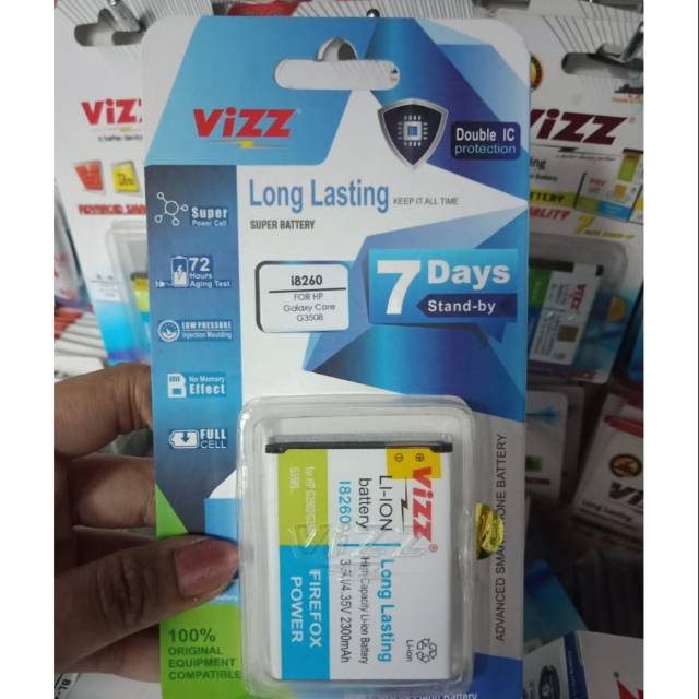 Baterai batre battery vizz samsung galaxy core i8262 i8260 double power