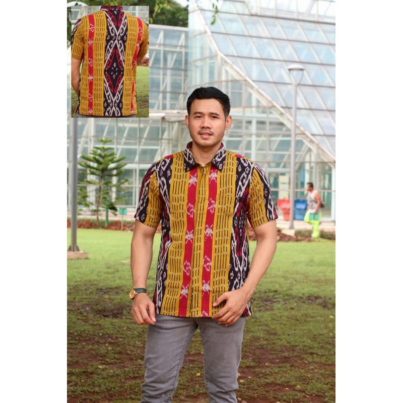 Hem Tenun Pendek*_Etnik berkelas