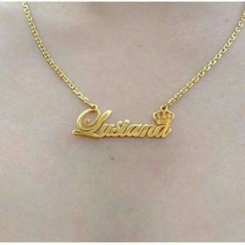Kalung nama Kalung anak Kalung nama anak perempuan Kalung anak titanium anti karat.