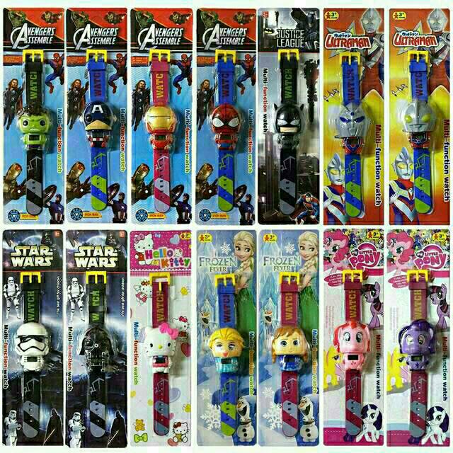 (Dikirim Dari Jakarta) Jam Tangan Anak Digital Character Multifunction Rubber