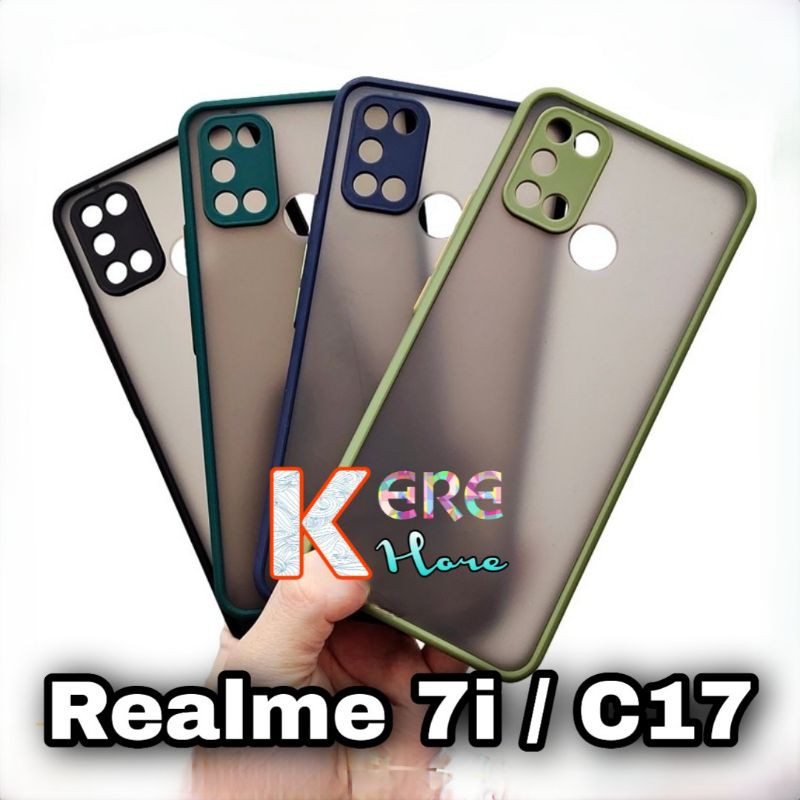 CASE REALME 7i / C17 CASE MATTE HYBRID COVER CAMERA LENS HARD SOFT