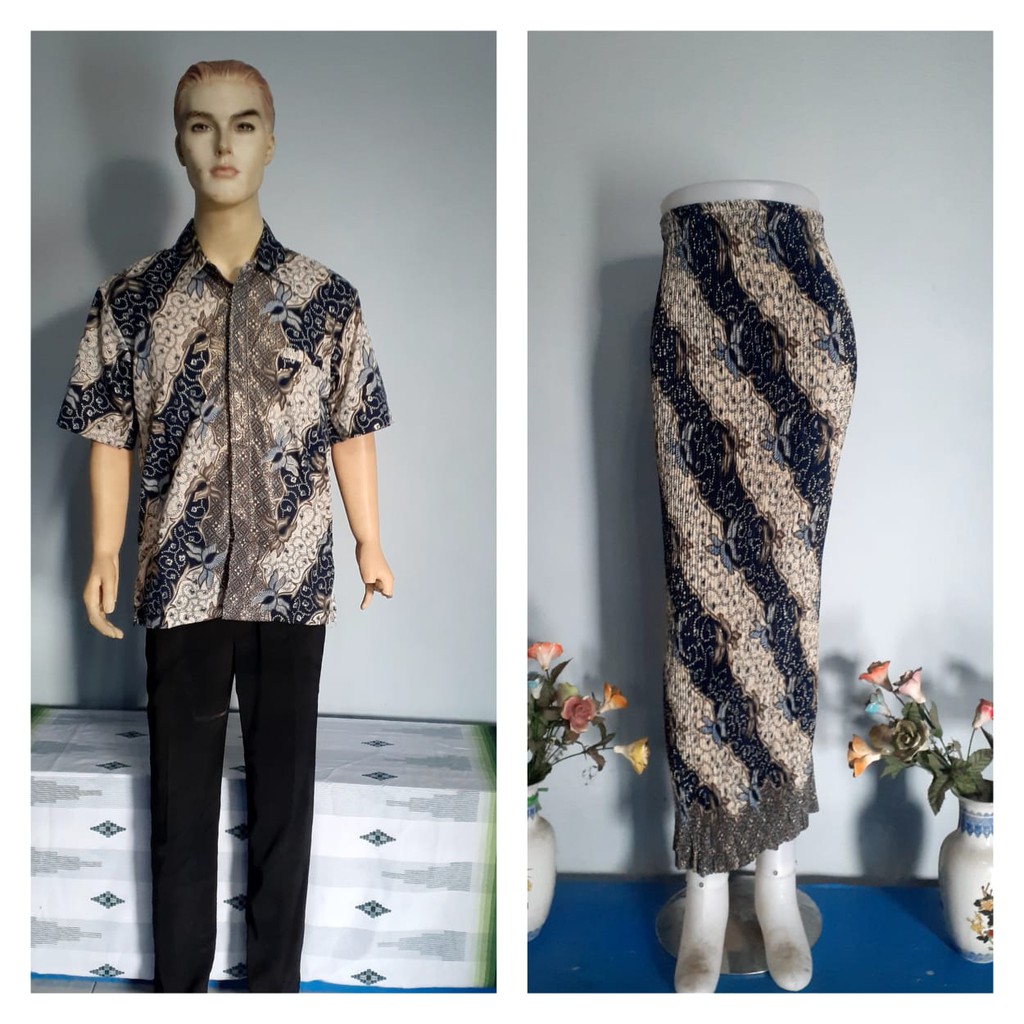 PROMO SET KEMEJA ROK BATIK COUPLE / SET KEMEJA ROK COUPLE / SET BATIK COUPLE