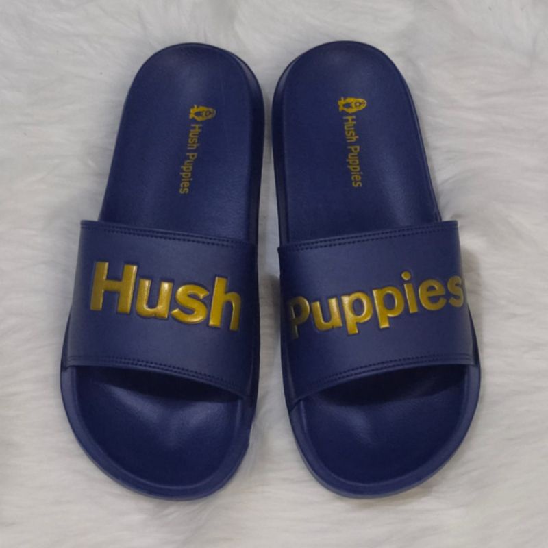 Sandal Slide / Sandal Slip Hush Puppies Navy Gold 100% ORIGINAL