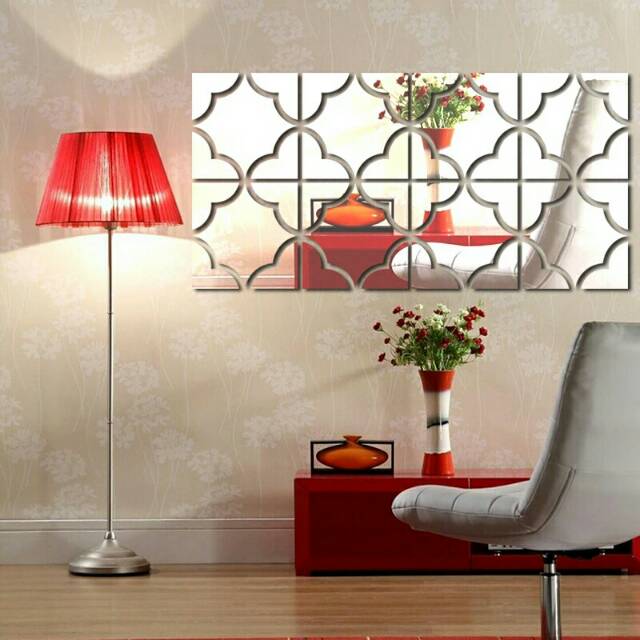 Dekorasi rumah wallstiker mirror kaca