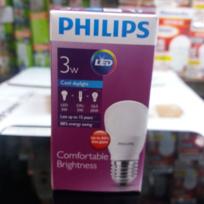 Philips Led Bulb MINI 3Watt Putih / Kuning