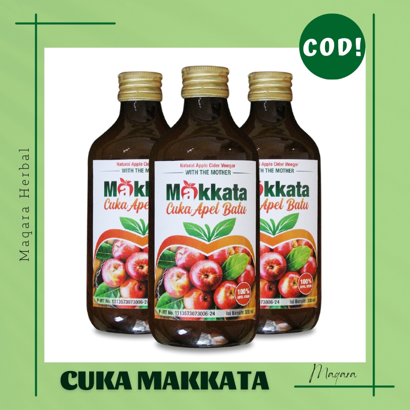 

CUKA APEL Batu Malang MAKKATA Organic Apple Cider Vinegar Original 100% APEL UTUH