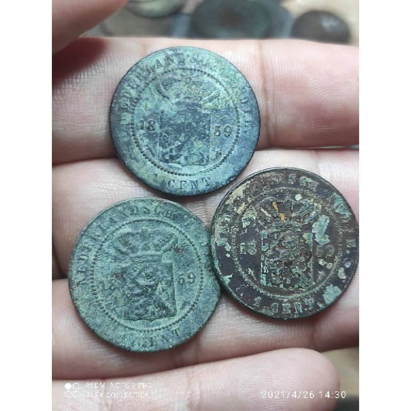 koin benggol 1 cent 1859