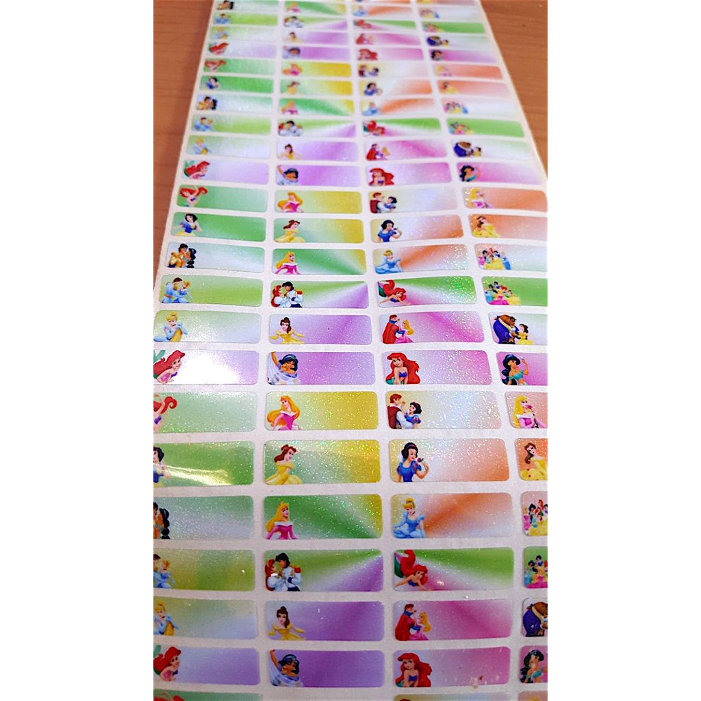 

Label Nama Anti Air Sticker Waterproof Princess And Prince