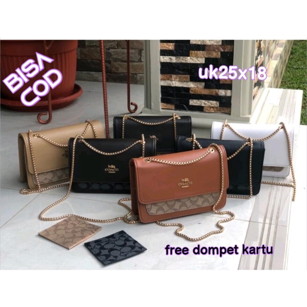 Tas Slempang Wanita 2in1 Sling bag Free Dompet Kartu