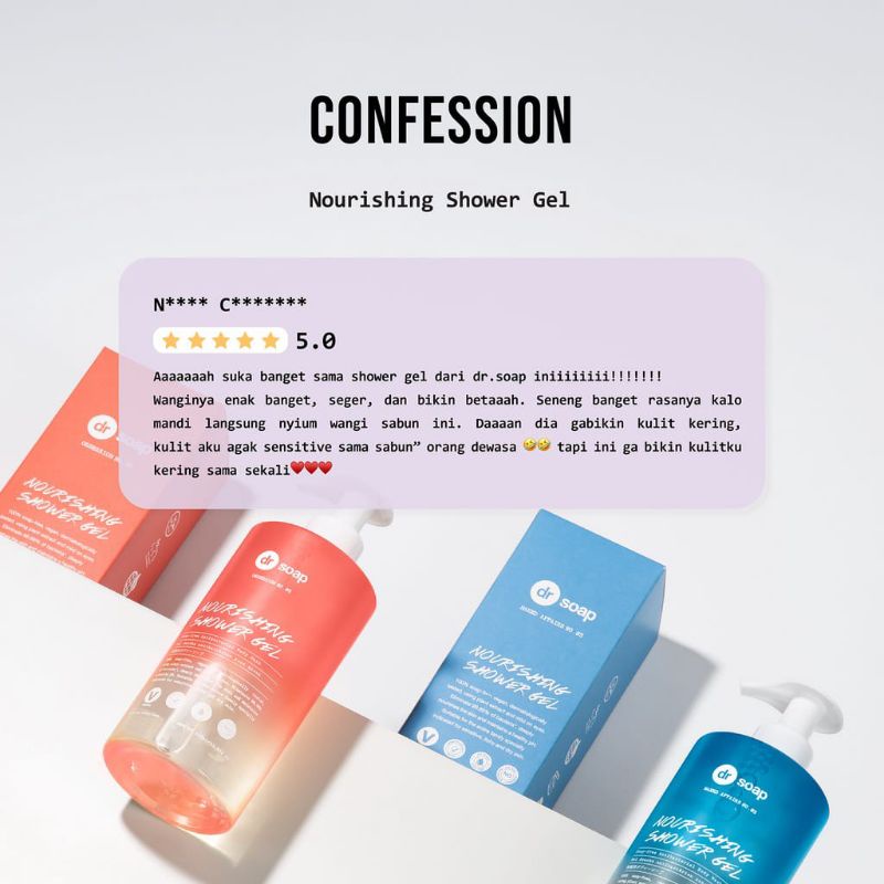 dr soap Nourishing Shower Gel 350ml dr.soap jel mandi harum lembut