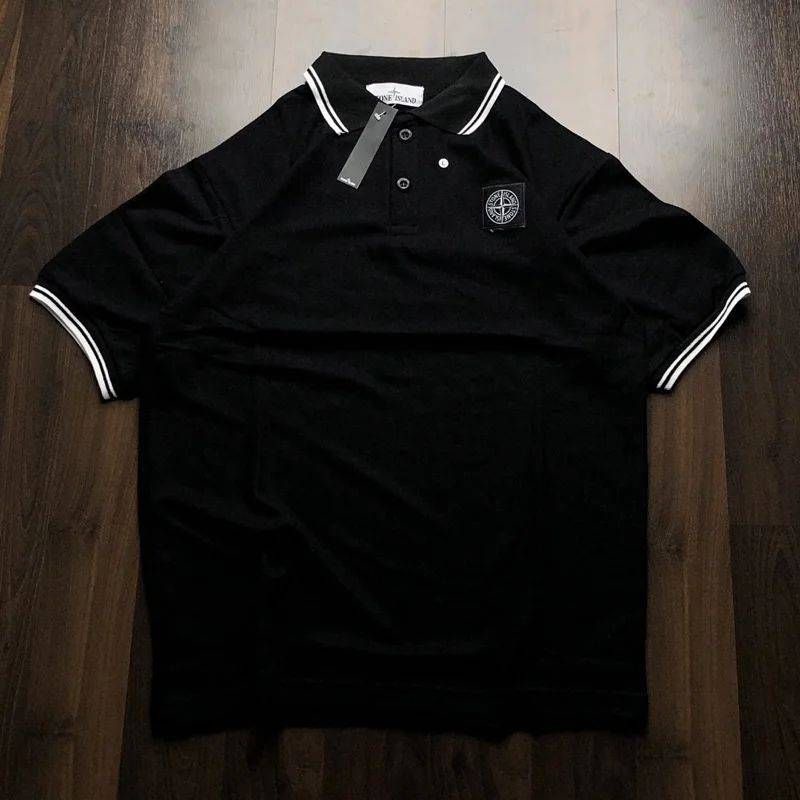 KAOS BAJU POLO SHIRT ST0NE ISL4ND - LOGO PATCH BORDIR FULLTAG &amp; LABEL